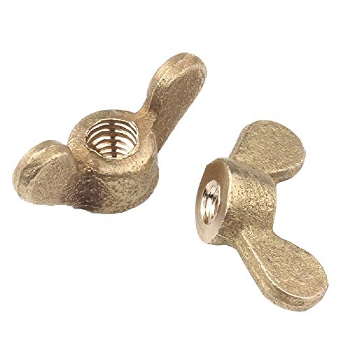 Flügelmutter Kupfer, handfest anziehende Mutter, Scheibenschraubkappe, nationale Norm M3M4M5M6M8M10M12M14-M20-M6 * 2St von Ningvong