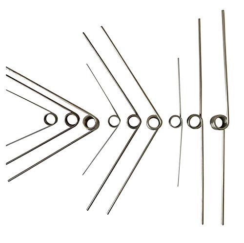 Torsionsfeder aus Edelstahl, Drahtdurchmesser 1,2 mm dick * 60/120/180 Grad, Drehfeder, starke und langlebige 5er-Packs-1,2 * 15 * 3 * 120 ° * linke Hand von Ningvong