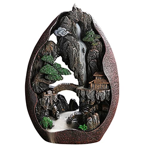 Niniang Lofty Mountains and Flowing Water Backflow Incense Burner Smoke Sticks Holder 20 Pcs Incense Cones von Niniang