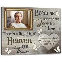 Erinnerungsgeschenk | Mitleid Geschenk Benutzerdefinierte Leinwand Trauerfall Personalisierte Für Mama Wanddeko von NininnniStore