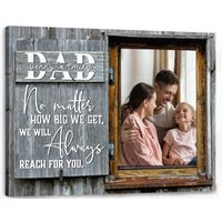 Personalisierte Leinwand | Foto Geschenk Vater Geschenk Happy Fathers Day Leinwanddruck Geschenke Für Papa Erster Vatertag Kunstdruck von NininnniStore