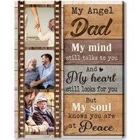 Personalisierte Leinwand | Foto Geschenk Vatertag Leinwanddruck Geschenke Für Papa Vater Geschenk Erinnerungsgeschenk| Kunstdruck von NininnniStore