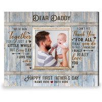 Personalisierte Leinwand | Vatertagsgeschenk Zum Ersten Mal Geschenk Papa Leinwanddruck Geschenke Für Vom Sohn von NininnniStore