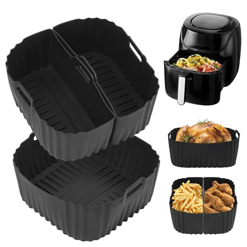 Ninipie 3 Stück Silikonform Heißluftfritteuse für Russell Hobbs Air Fryer xxl 8L, Zubehör für Russell Hobbs Air Fryer 8L SatisFry 27170-56, Airfryer Accessories Liners Silikon Einsatz Silikoneinsatz Ninipie 3 Stück Silikonform Heißluftfritteuse für Russell Hobbs Air Fryer xxl 8L, Zubehör für Russell Hobbs Air Fryer 8L SatisFry 27170-56, Airfryer Accessories Liners Silikon Einsatz Silikoneinsatz von Ninipie