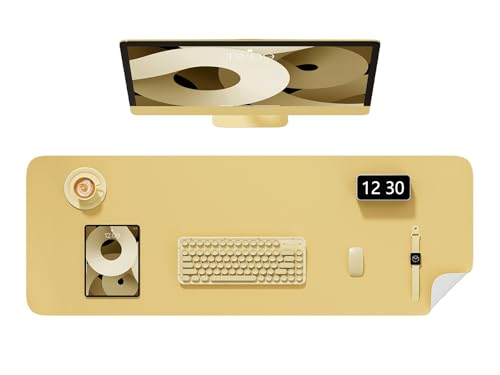Niniubye Schreibtischunterlage, 121,9 x 43,2 cm, PU-Leder, rutschfeste Schreibtischunterlage, großes Mauspad für Desktop, wasserdichte Laptop-Computer-Schreibunterlage für Büro, Zuhause, Arbeit von Niniubye