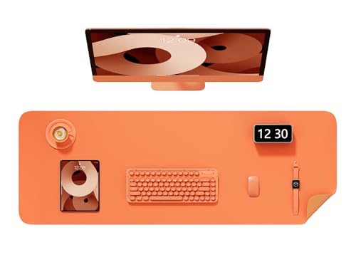 Niniubye Schreibtischunterlage, 121,9 x 43,2 cm, PU-Leder, rutschfeste Schreibtischunterlage, großes Mauspad für Desktop, wasserdichte Laptop-Computer-Schreibunterlage für Büro, Zuhause, Arbeit von Niniubye