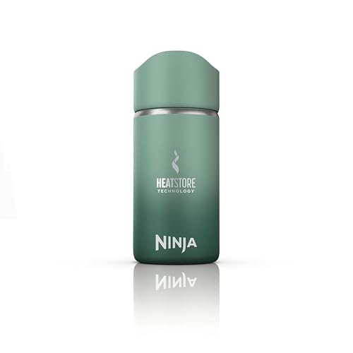 Ninja 300 ml Sip Perfect Trinkflasche für Heißgetränke, BPA-frei, spülmaschinenfest, Thermosflasche, Grün, DW1203EUUKGN von Ninja