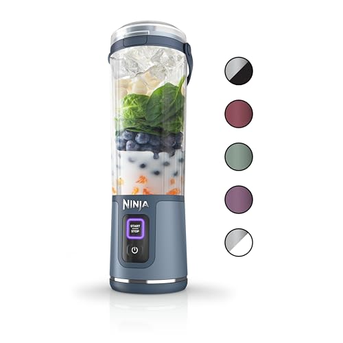 Ninja BC51NV Blast Tragbarer Mixer, kabellos, 530 ml, persönlicher Mixer für Shakes und Smoothies, BPA-frei, auslaufsicherer Deckel und Trinkauslauf, USB-C-wiederaufladbar, spülmaschinenfeste Teile, von Ninja