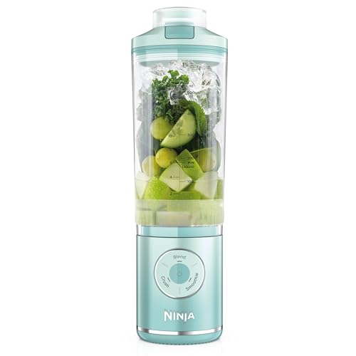 Ninja Blast Max Tragbarer Mixer/Blender/Smoothie Maker, 570 ml, wiederaufladbar, Mixbecher & auslaufsicherer Deckel, 3 Funktionen, Smoothies, Proteinshakes, Meerglas BC251EUMT Ninja Blast Max Tragbarer Mixer/Blender/Smoothie Maker, 570 ml, wiederaufladbar, Mixbecher & auslaufsicherer Deckel, 3 Funktionen, Smoothies, Proteinshakes, Meerglas BC251EUMT von Ninja