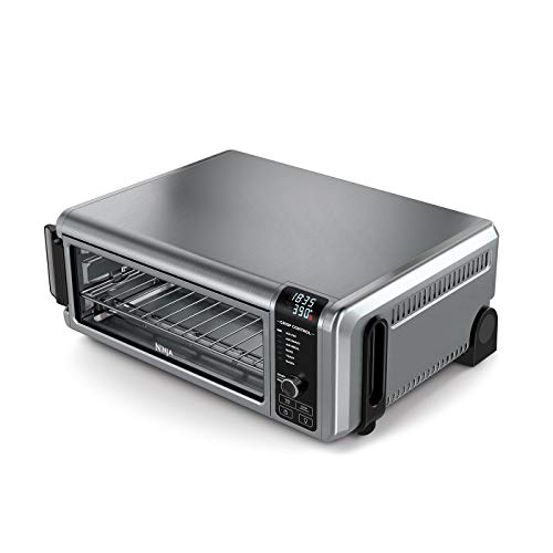Ninja Foodi Mini-Ofen [SP101UK] 8-in-1-Flip-Miniofen, Heißluftfritteuse, Backen, Grillen, Silber von Ninja