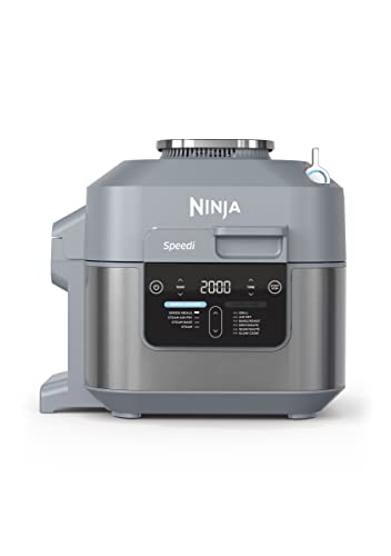 Ninja Speedi 10-in-1 Rapid Cooker & Air Fryer [ON400UK], 5.7L, Speedi Meals, Air Fry, Steam, Grill, Bake, Roast, Sear, Slow Cook & More, Cooks 4 Portions, Sea Salt Grey von Ninja