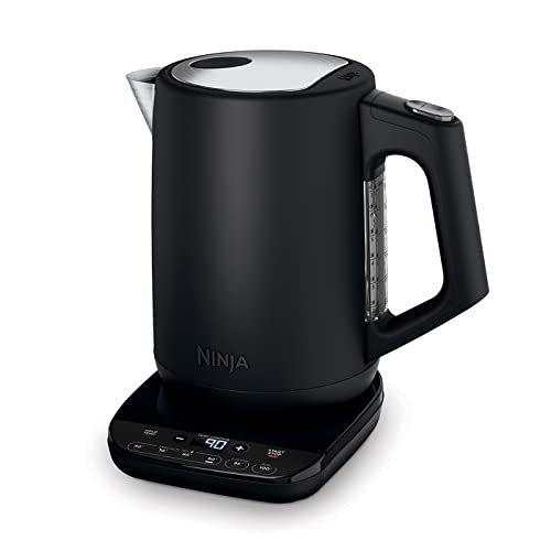 Ninja Wasserkocher Perfect Temperature, 1,7L, LED-Anzeige, Wasserkocher mit Schnellkoch-Funktion und verschiedenen Temperatureinstellungen, Mattschwarz KT200EU von Ninja