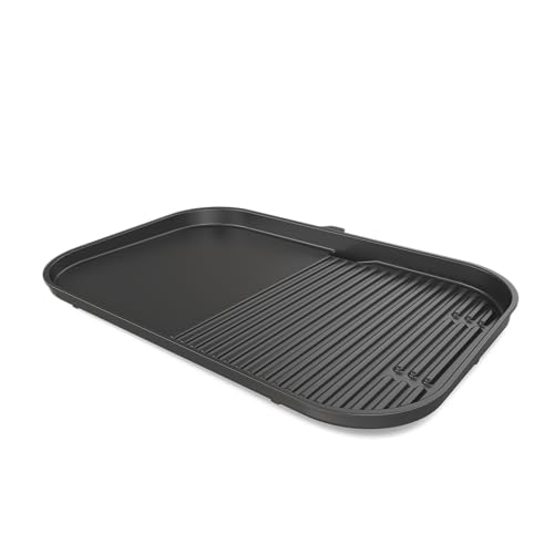 Ninja XSKGRDLXL Woodfire Grill & Griddle Plate, kompatibel mit OG800 und OG900 Serien, 2-in-1 Grill und Grillfunktion, Keramik, Antihaftbeschichtung, Schwarz von Ninja