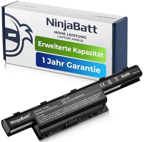 NinjaBatt Akku für Acer AS10D31 AS10D51 AS10D81 AS10D75 AS10D73 AS10D41 AS10D3E AS10D61 AS10D71 für Acer/eMachines/Packard Bell - Hohe Leistung [6 Zellen/4400mAh/48WH] von NinjaBatt
