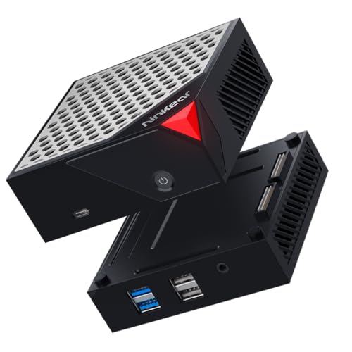 Ninkear Mini PC W-11, Mini Computer mit AMD Ryzen 7 8845HS(Bis zu 5.1GHz), 32GB DDR5 RAM 1TB M.2 SSD Micro Gaming PC, 4K Dreifach-Display, HDMI/DP/USB-C/WiFi 6/BT 5.2, Geeignet für Büro, Spiele von Ninkear