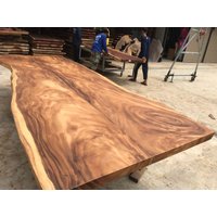Luxus Esszimmer Live Edge Esstisch Zurückgefordert 2 Platte Verbinden, Konferenztisch | Große Seltene Größe 140 "' Länge J15 von NinnetNatural