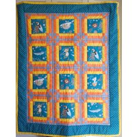 Handgemachter Quilt Für Baby. Patchworkdecke Fürs Kinderzimmer. Baby-Dusche-Geschenk von NinniQuilting
