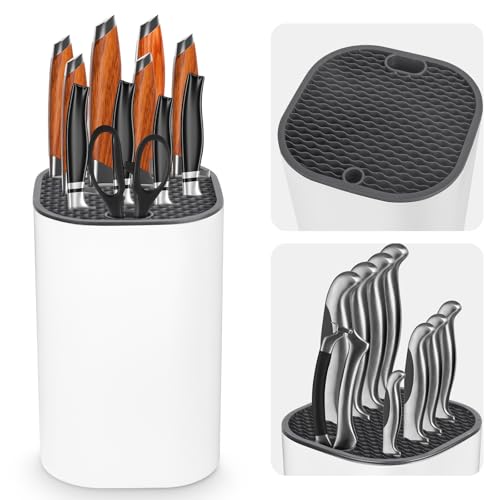 Universal Messerblock ohne Messer Ninonly Messerhalter Messer Schere Organizer mit 21 Schlitzen und Abflussdesign Messerblock exiblen Für alle Küchenmesser Geeignet Weiß Universal Messerblock ohne Messer Ninonly Messerhalter Messer Schere Organizer mit 21 Schlitzen und Abflussdesign Messerblock exiblen Für alle Küchenmesser Geeignet Weiß von Ninonly