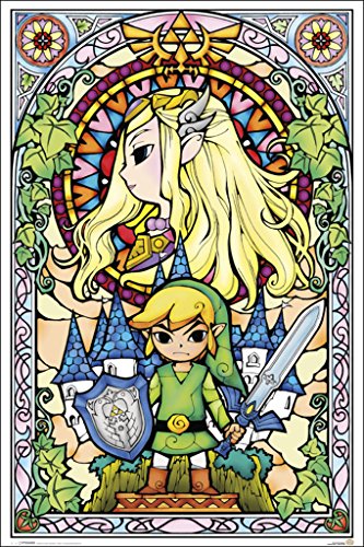 Die Legende von Zelda 'Glasmalerei' Maxi Poster,61 x 91.5 cm von Pyramid America