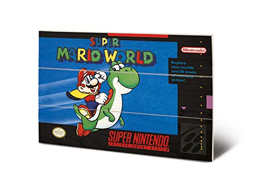 Nintendo Kunstdruck auf Holz, 29,5 x 20 cm, Super (Super Mario World) von Nintendo