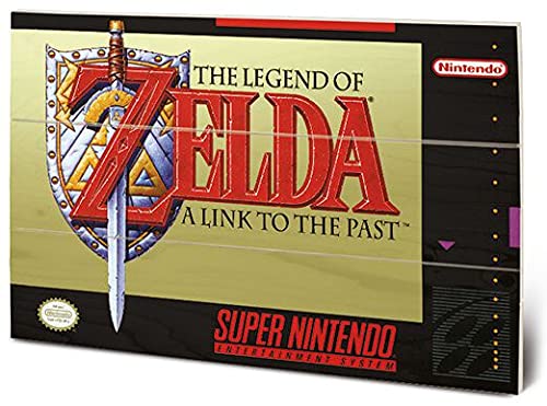 Nintendo Kunstdruck auf Holz, 29,5 x 20 cm, Super (The Legend of Zelda), Mehrfarbig von Nintendo