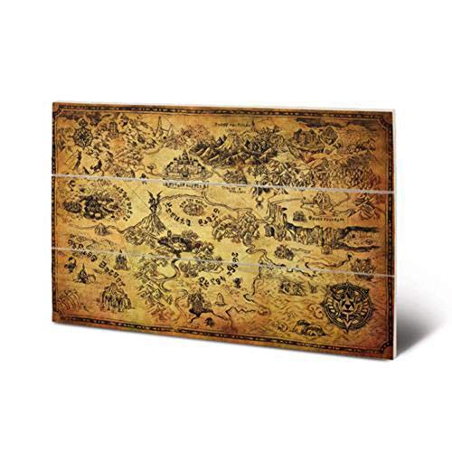 The Legend of Zelda Nintendo Kunstdruck auf Holz, 29,5 x 20 cm (Karte) von The Legend of Zelda