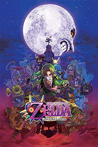 Nintendo The Legend of Zelda Poster Majora's Mask (61 cm x 91,5 cm) + 1 Traumstrand Poster Insel Bora Bora zusätzlich von Nintendo