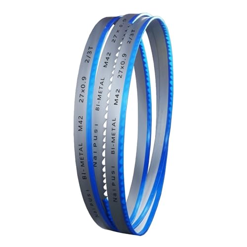 1 Stück Bandsägeblatt 2908–3810 mm x 27 mm x 0,9 mm Bimetall-Bandsägeblatt for Schneiden von Metall 1 Zoll x 0,035 Zoll(3 and 4 tpi,3352mm) von Nintens