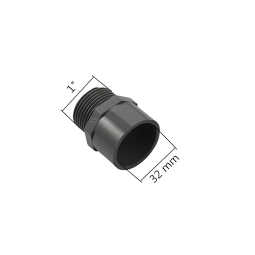 1 stück 1/2 "3/4" 1 "Außengewinde Auf ID 20/25/32mm Wasserleitung PVC Gerader Verbinder Gartenbewässerungsrohr Anschluss Joint Tank Adapter(ID 32mm-1 inch) von Nintens