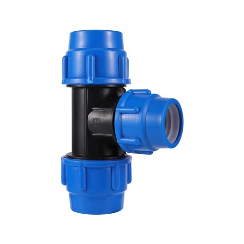 1 stück 20/25/32/40/50mm PVC PE Rohr T Reduzierstück Wasser Splitter Landwirtschaft Garten Bewässerungsrohr Umwandlung Stecker Blau(50 x 40 x 50) von Nintens