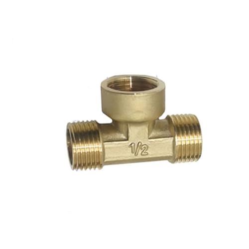 1 stück Messing 1/2 "Männlich Weiblich Gewinde T-stück T Typ Sanitär 3 Weg Wasser Splitter Rohr Fitting Koppler adapter(A) von Nintens