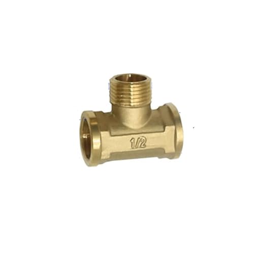 1 stück Messing 1/2 "Männlich Weiblich Gewinde T-stück T Typ Sanitär 3 Weg Wasser Splitter Rohr Fitting Koppler adapter(B) von Nintens