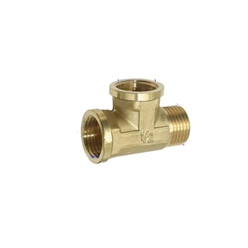 1 stück Messing 1/2 "Männlich Weiblich Gewinde T-stück T Typ Sanitär 3 Weg Wasser Splitter Rohr Fitting Koppler adapter(C) von Nintens