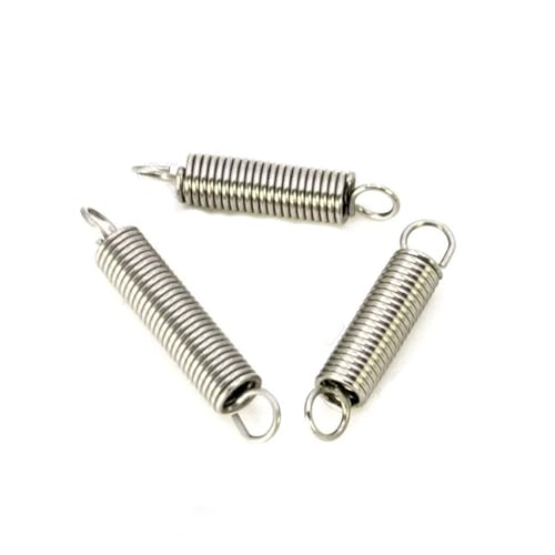 10 Stück 0,6 mm Zugfeder mit Haken A2 Edelstahl 0,6 mm Drahtdurchmesser Zugfedern Außendurchmesser 4/5 mm Länge 15 - 160 mm(15mm,5mm) von Nintens