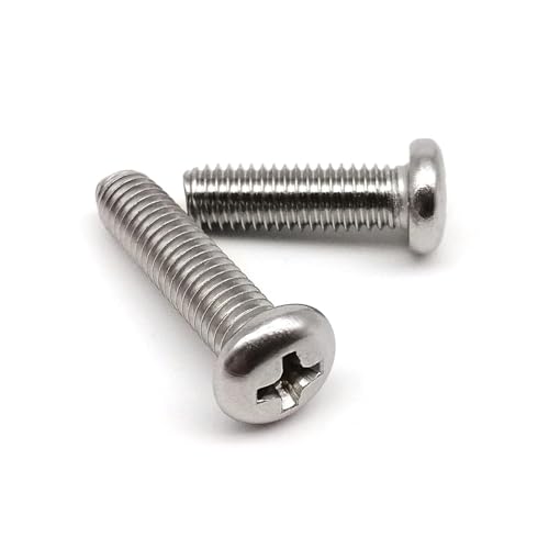 2/10/50 Stück M2 .5 M3 M4 M5 M6 M8 Lange GB818 A2 304 Edelstahl Kreuz Rund Flachkopfschraube Bolzen Länge = 75/80/85/90/95/100mm(85mm,M6 10pcs) von Nintens