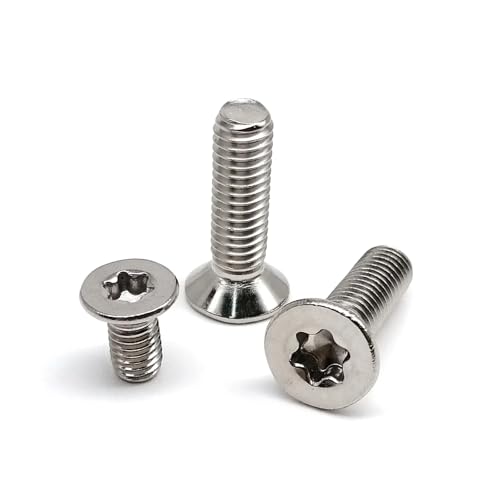 5/10/50 Stück LengthenM2 M2 .5 M3 304 A2 Edelstahl Sechslappen-Torx-Kopf Flache Senkschraube GB2673(30mm,M2.5 50pcs) von Nintens