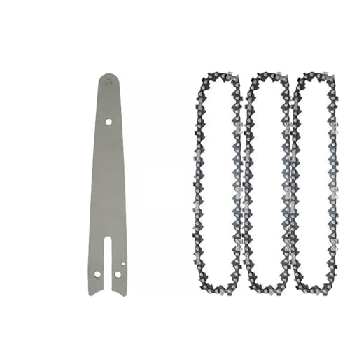 6 Zoll 1/4LP.043 37DL Ketten- und Führungsplattensatz Mini-Kettensägen-Ersatzkette for kabellose elektrische Sägen, Holzschneiden, scharfe Ketten(6-inch Set3) von Nintens