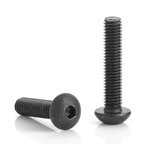 60/30/20/10 Stück Sechskantschrauben M2 .5 M3 M4 M5 M6 M8 M10 Grade12.9 Stahlknopf Innensechskant Rundknopfschrauben L=3-60mm(55mm,M5(20PCS)) von Nintens