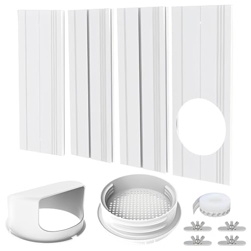 Ninyoon Klimaanlagenfenster Vent -Kit -Siegel - für 13 cm & 15 cm Abgasschlauch für 43-140 cm vertikales und horizontales Fenster, Klimaanlagen -Entlüftungsrohrschlauchadapter - Kein Schlauch Ninyoon Klimaanlagenfenster Vent -Kit -Siegel - für 13 cm & 15 cm Abgasschlauch für 43-140 cm vertikales und horizontales Fenster, Klimaanlagen -Entlüftungsrohrschlauchadapter - Kein Schlauch von Ninyoon