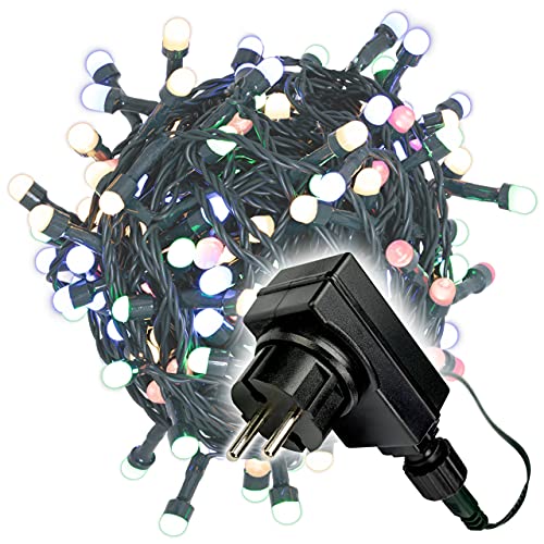 200er Maxi LED Lichterkette bunt Trafo grünes Kabel Länge 30 m Bulb Kugelkopf außen Weihnachtsbeleuchtung Weihnachtsdeko Partylichterkette Xmas 200er Maxi LED Lichterkette bunt Trafo grünes Kabel Länge 30 m Bulb Kugelkopf außen Weihnachtsbeleuchtung Weihnachtsdeko Partylichterkette Xmas von Nipach GmbH