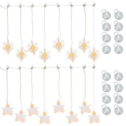 Nipach GmbH Lichtervorhang Stern Schneeflocke 8 LED warm weiß Batterie Timer Xmas-Deko Weihnachten Außen Weihnachtsdeko Partylichter Weihnachtsbeleuchtung Licht-Deko (2er Set) Nipach GmbH Lichtervorhang Stern Schneeflocke 8 LED warm weiß Batterie Timer Xmas-Deko Weihnachten Außen Weihnachtsdeko Partylichter Weihnachtsbeleuchtung Licht-Deko (2er Set) von Nipach GmbH