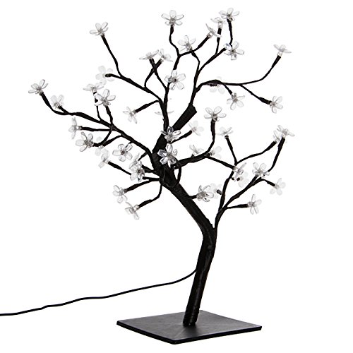 48 LED Baum mit Blüten Blütenbaum Lichterbaum weiß 45 cm hoch Trafo IP20 Timer Weihnachtsbeleuchtung Weihnachtsdeko Lichterdeko Xmas von Nipach GmbH