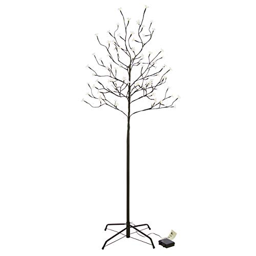 96 LED Baum mit Blüten Blütenbaum Lichterbaum warm weiß 150 cm hoch Batterie Timer IP44 Weihnachtsbeleuchtung Weihnachtsdeko Xmas von Nipach GmbH