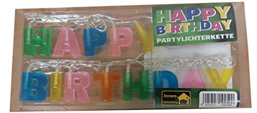 Deko LED Lichterkette Happy Birthday Geburtstag Party Batterie innen BI19250 von Nipach GmbH