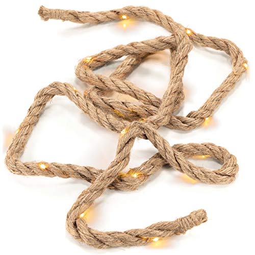 LED Lichterkette „Seil“ 2 m Seil-Girlande Deko-Seil 25 LED warm weiß Batterie Timer Weihnachtsbeleuchtung Xmas-Deko Zimmer-Deko Raum-Deko LED Lichterkette „Seil“ 2 m Seil-Girlande Deko-Seil 25 LED warm weiß Batterie Timer Weihnachtsbeleuchtung Xmas-Deko Zimmer-Deko Raum-Deko von Nipach GmbH