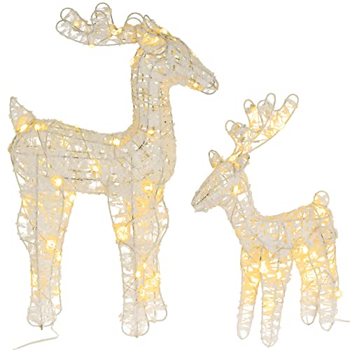Nipach GmbH 2er Set Glitzer Rentiere 45 LED Batterie Timer Weihnachten 2 Figuren Xmas-Deko Leucht-Elch Weihnachtsdeko Weihnachtsbeleuchtung Nipach GmbH 2er Set Glitzer Rentiere 45 LED Batterie Timer Weihnachten 2 Figuren Xmas-Deko Leucht-Elch Weihnachtsdeko Weihnachtsbeleuchtung von Nipach GmbH