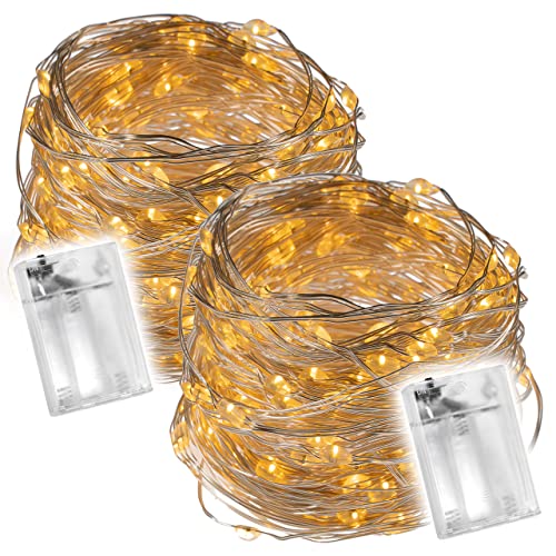 Nipach GmbH 2er Set Lichterkette Silberdraht 80 LED warmweiß Batterie Timer Weihnachten Weihnachtsdekoration Weihnachtsbaumkette Partydeko Leucht-Deko Nipach GmbH 2er Set Lichterkette Silberdraht 80 LED warmweiß Batterie Timer Weihnachten Weihnachtsdekoration Weihnachtsbaumkette Partydeko Leucht-Deko von Nipach GmbH