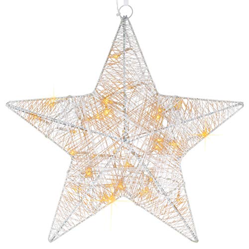 Nipach GmbH 30 LED Stern in Rattanoptik Leuchtfarbe warm-weiß Batterie Timer Ø 35 cm Dekostern Weihnachtsdeko Rattanstern Stimmungsleuchte Weihnachtsstern Nipach GmbH 30 LED Stern in Rattanoptik Leuchtfarbe warm-weiß Batterie Timer Ø 35 cm Dekostern Weihnachtsdeko Rattanstern Stimmungsleuchte Weihnachtsstern von Nipach GmbH