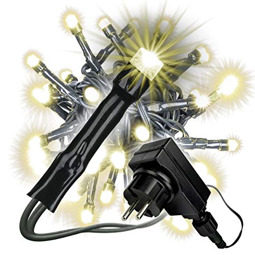 Nipach GmbH 40 LED Lichterkette mit Trafo + Timer warm-weiß Innen Außen grünes Kabel 14 m Weihnachten X-Mas Nipach GmbH 40 LED Lichterkette mit Trafo + Timer warm-weiß Innen Außen grünes Kabel 14 m Weihnachten X-Mas von Nipach GmbH