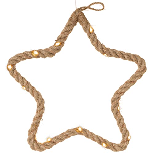 Nipach GmbH Fensterbild Stern aus Seil 15 LED warm weiß Ø 26 cm Weihnachts-Stern Weihnachten Weihnachten Deko-Seil Xmas-Deko Timer Batterien Nipach GmbH Fensterbild Stern aus Seil 15 LED warm weiß Ø 26 cm Weihnachts-Stern Weihnachten Weihnachten Deko-Seil Xmas-Deko Timer Batterien von Nipach GmbH